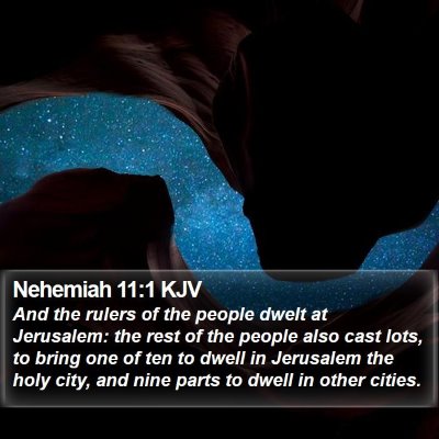 Nehemiah 11:1 KJV Bible Verse Image