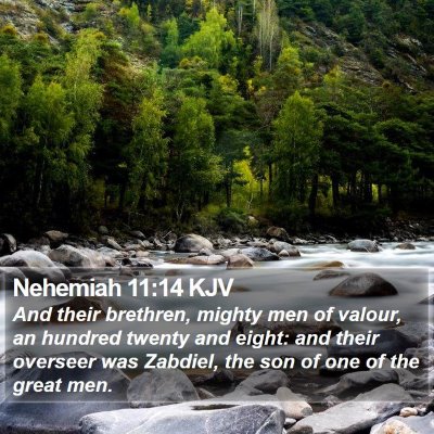 Nehemiah 11:14 KJV Bible Verse Image