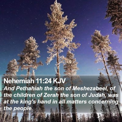 Nehemiah 11:24 KJV Bible Verse Image