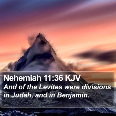 Nehemiah 11:36 KJV Bible Verse Image