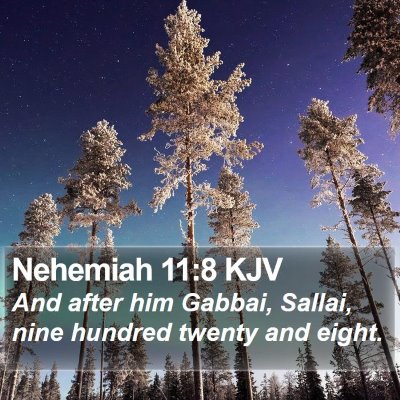 Nehemiah 11:8 KJV Bible Verse Image