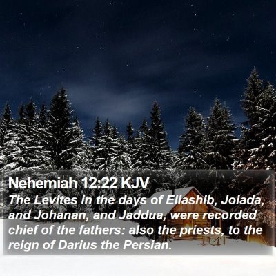 Nehemiah 12:22 KJV Bible Verse Image