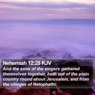 Nehemiah 12:28 KJV Bible Verse Image