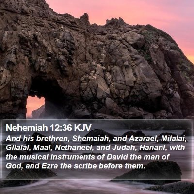 Nehemiah 12:36 KJV Bible Verse Image