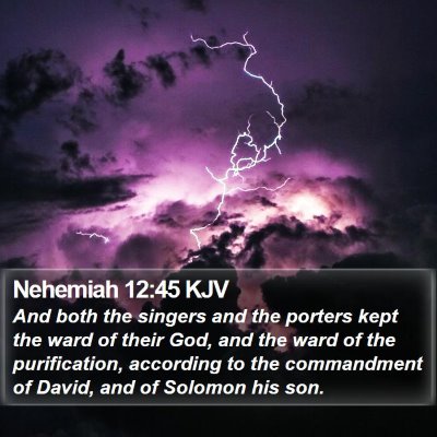 Nehemiah 12:45 KJV Bible Verse Image