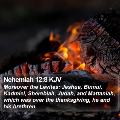 Nehemiah 12:8 KJV Bible Verse Image