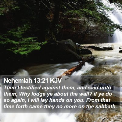 Nehemiah 13:21 KJV Bible Verse Image
