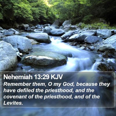 Nehemiah 13:29 KJV Bible Verse Image
