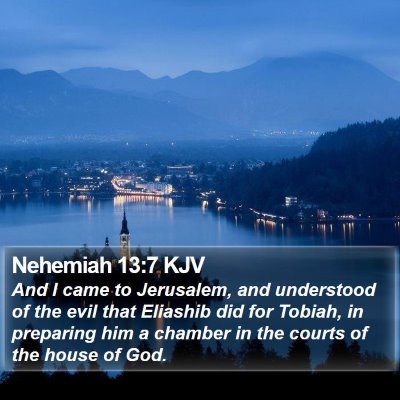 Nehemiah 13:7 KJV Bible Verse Image