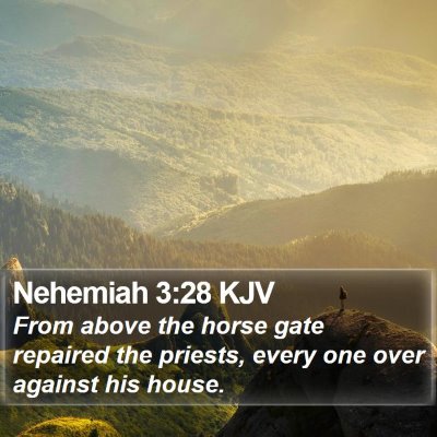 Nehemiah 3:28 KJV Bible Verse Image