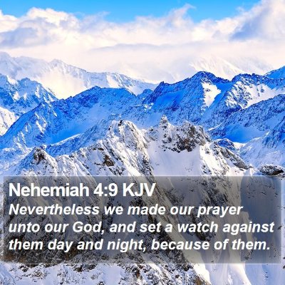 Nehemiah 4:9 KJV Bible Verse Image