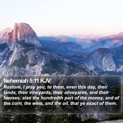 Nehemiah 5:11 KJV Bible Verse Image