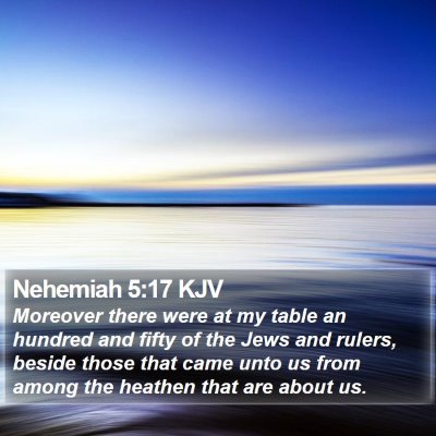 Nehemiah 5:17 KJV Bible Verse Image