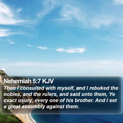 Nehemiah 5:7 KJV Bible Verse Image