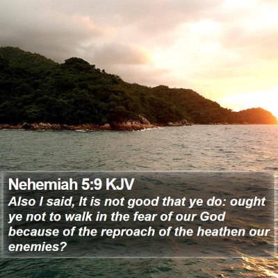 Nehemiah 5:9 KJV Bible Verse Image