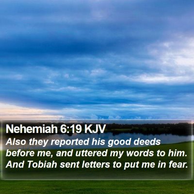 Nehemiah 6:19 KJV Bible Verse Image