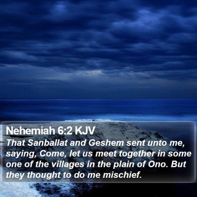 Nehemiah 6:2 KJV Bible Verse Image