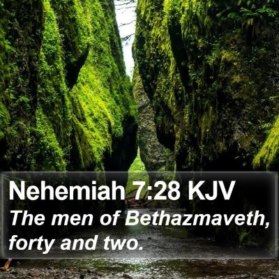 Nehemiah 7:28 KJV Bible Verse Image