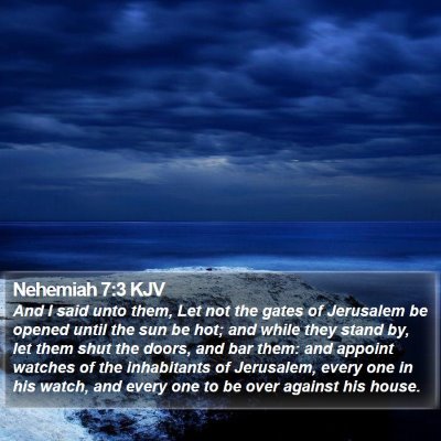 Nehemiah 7:3 KJV Bible Verse Image