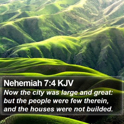 Nehemiah 7:4 KJV Bible Verse Image