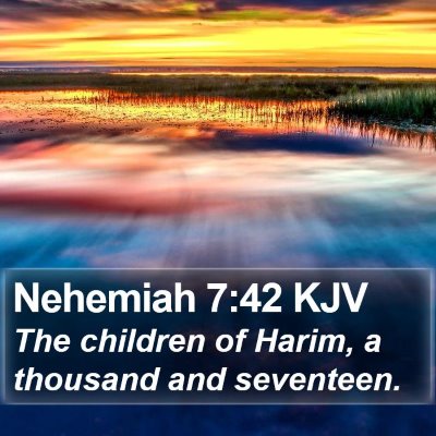 Nehemiah 7:42 KJV Bible Verse Image