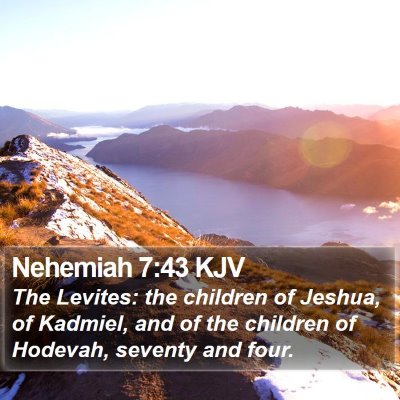 Nehemiah 7:43 KJV Bible Verse Image