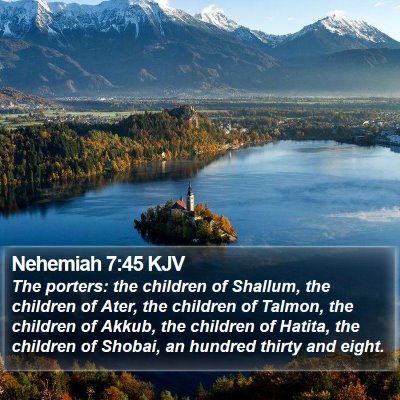 Nehemiah 7:45 KJV Bible Verse Image