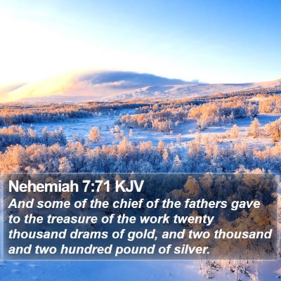 Nehemiah 7:71 KJV Bible Verse Image