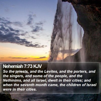 Nehemiah 7:73 KJV Bible Verse Image