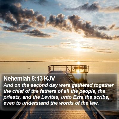 Nehemiah 8:13 KJV Bible Verse Image