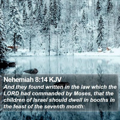 Nehemiah 8:14 KJV Bible Verse Image