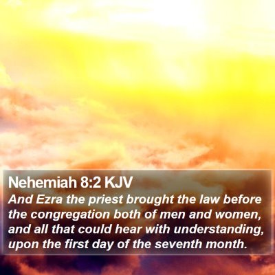 Nehemiah 8:2 KJV Bible Verse Image