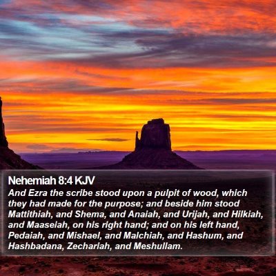 Nehemiah 8:4 KJV Bible Verse Image