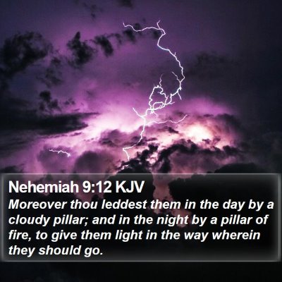 Nehemiah 9:12 KJV Bible Verse Image