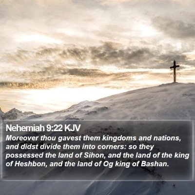 Nehemiah 9:22 KJV Bible Verse Image