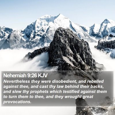 Nehemiah 9:26 KJV Bible Verse Image