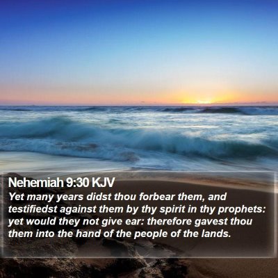Nehemiah 9:30 KJV Bible Verse Image