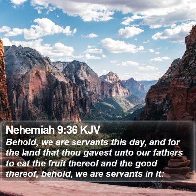 Nehemiah 9:36 KJV Bible Verse Image