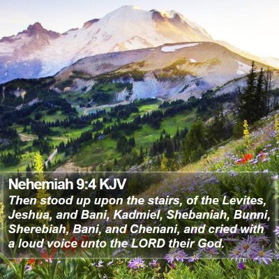 Nehemiah 9:4 KJV Bible Verse Image