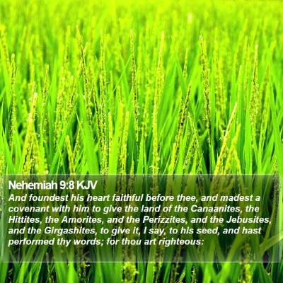 Nehemiah 9:8 KJV Bible Verse Image