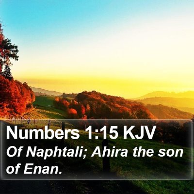 Numbers 1:15 KJV Bible Verse Image