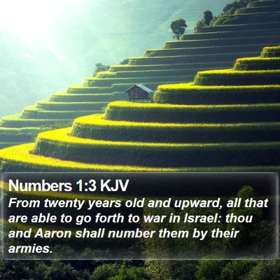 Numbers 1:3 KJV Bible Verse Image