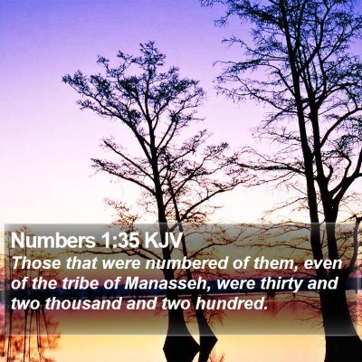 Numbers 1:35 KJV Bible Verse Image