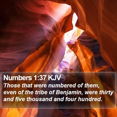 Numbers 1:37 KJV Bible Verse Image