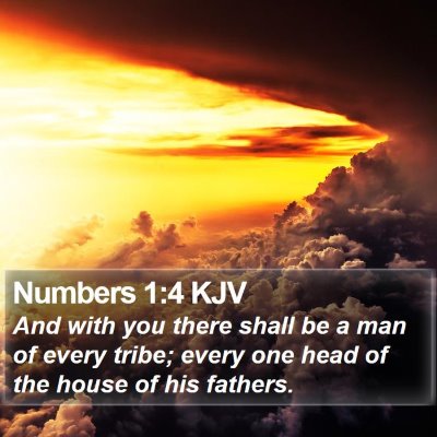 Numbers 1:4 KJV Bible Verse Image