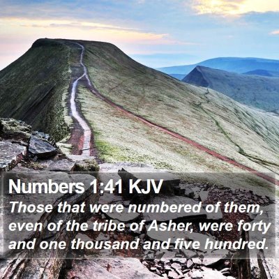 Numbers 1:41 KJV Bible Verse Image