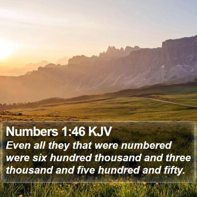 Numbers 1:46 KJV Bible Verse Image