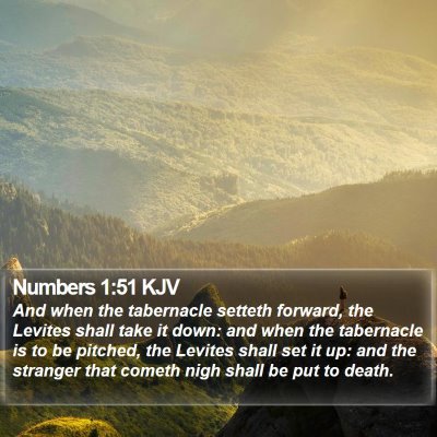 Numbers 1:51 KJV Bible Verse Image