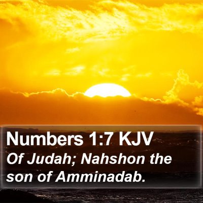 Numbers 1:7 KJV Bible Verse Image