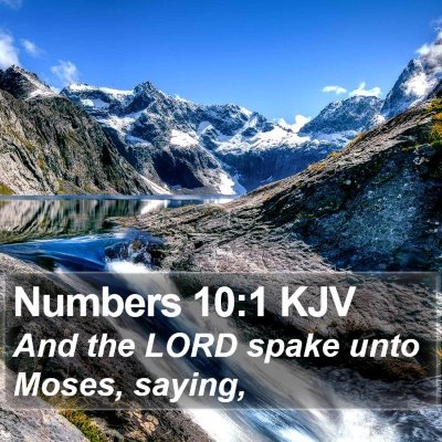 Numbers 10:1 KJV Bible Verse Image